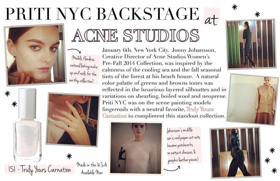 Priti NYC Backstage Acne Truly Yours Carnation
