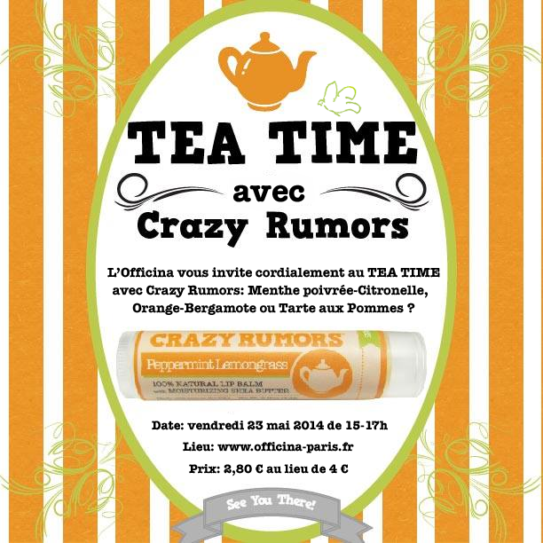 Lire la suite à propos de l’article Invitation ! Tea Time avec Crazy Rumors