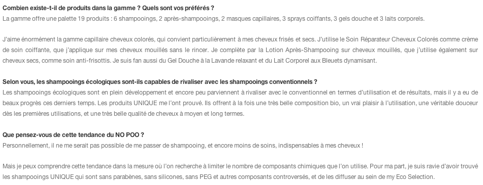 UNIQUE Haircare - soins capillaires bio du Danemark