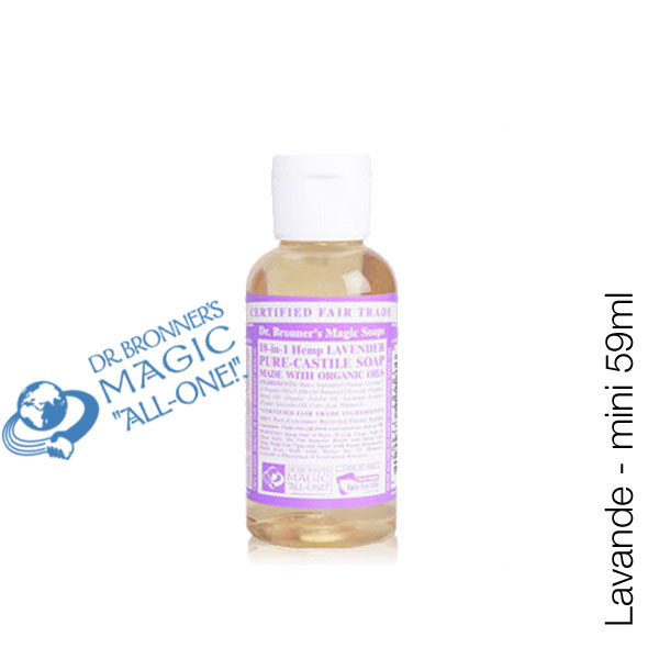 Dr. Bronner's Magic Soaps - Savon Liquide bio multi-usages Lavande (mini 59ml) 