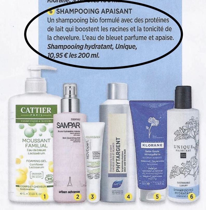 UNIQUE HAIRCARE Shampooing Hydratant bio bleuet 250ml UNIQUE HAIRCARE Shampooing Hydratant bio bleuet 250ml