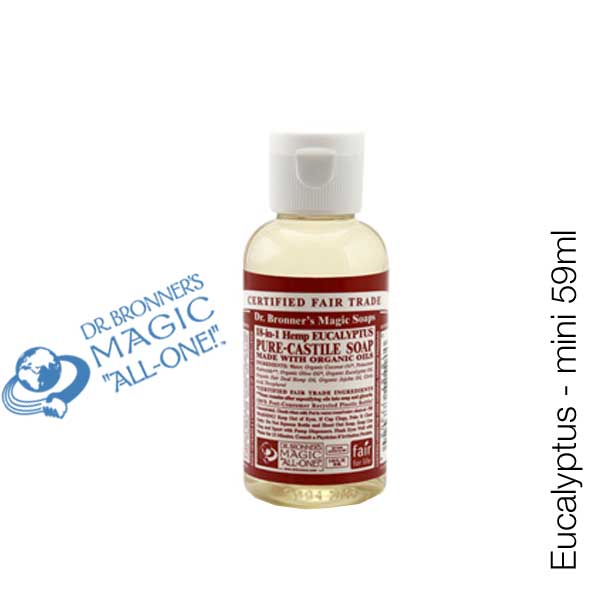 Dr. Bronner's Magic Soaps - Savon Liquide bio multi-usages Eucalyptus (mini 59ml) 