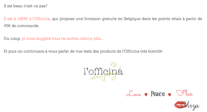 l'Officina Paris - magasin en ligne de cosmétiques naturels et bio