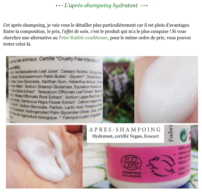 Une Revue des Soins Capillaires bio UNIQUE Haircare par "Les Cheveux de Mini" - l'Après Shampooing Hydratant
