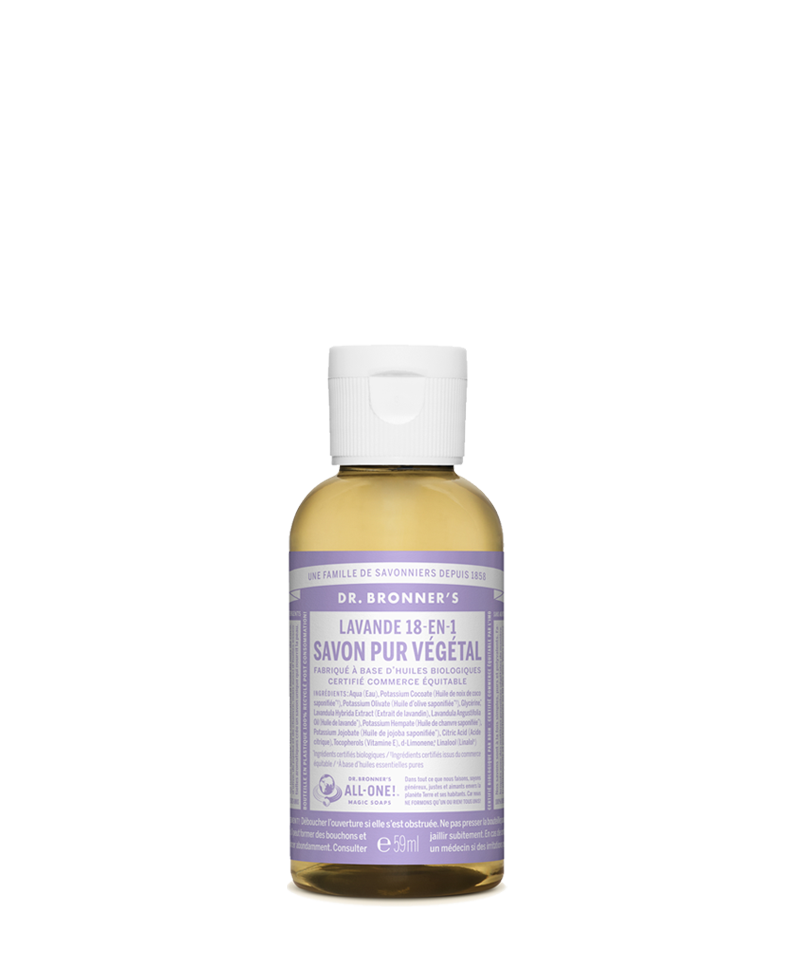 Dr. Bronner's Savon Pur Végétal Lavande format mini voyage 60ml