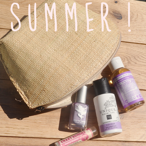 L'OFFICINA ENJOY! Trousse Beauté en paille tressée beige naturel