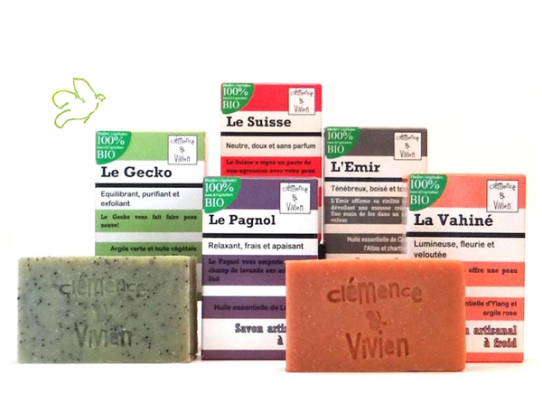 Clémence et Vivien cosmétique bio Savons à froid Made in France