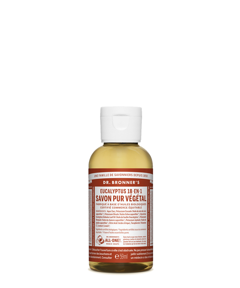 DR. BRONNER'S Savon Liquide bio 18-en-1 Eucalyptus 60ml