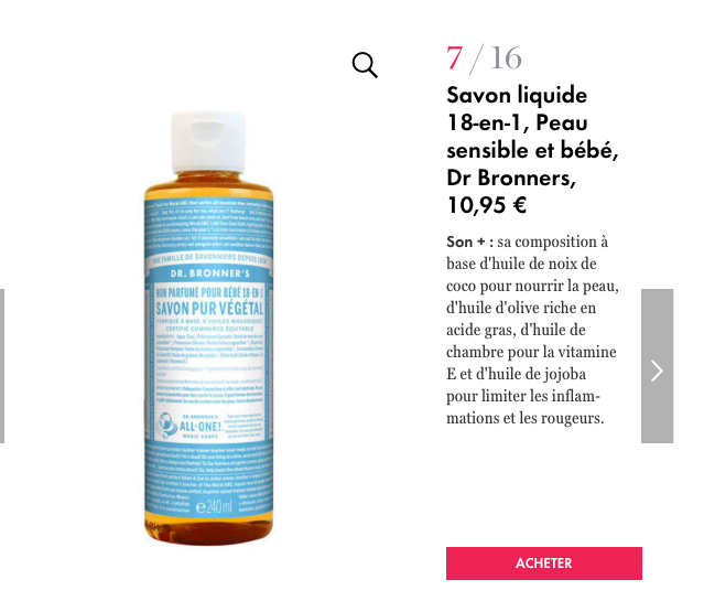 Dr. Bronner's Magic Soaps - Savon Liquide bio multi-usages Non-Parfumé doux bébé (medium 236ml)