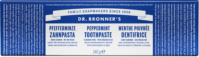 Dr. Bronner's Dentifrice bio Menthe Poivrée