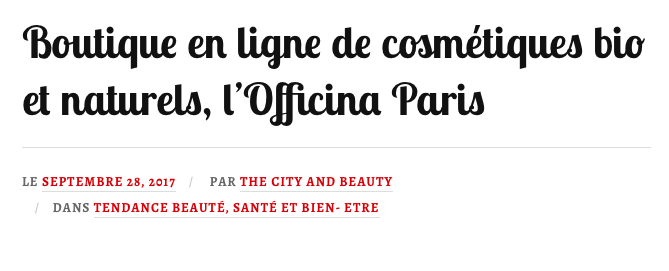 L'Officina Paris - cosmétiques bio et naturels MADARA, LILY LOLO, UNIQUE Haircare
