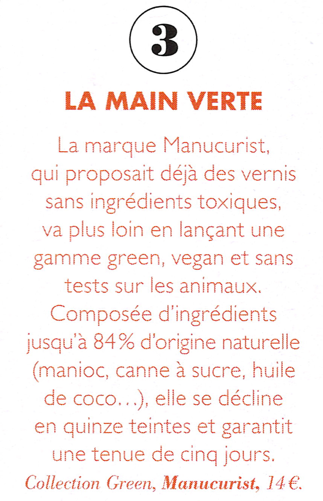 Vernis Green Manucurist dans Glamour