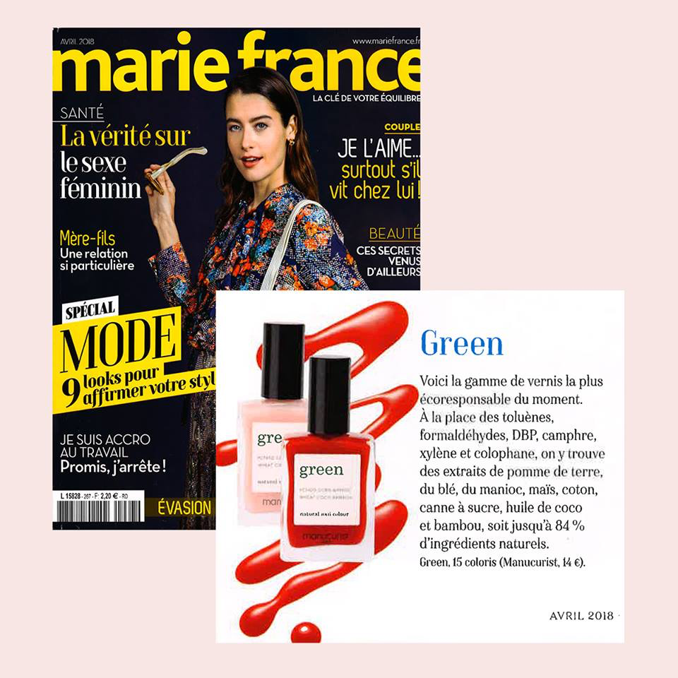 Vernis Green Manucurist dans Marie France