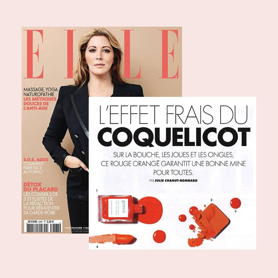Vernis Green Manucurist dans ELLE Poppy Red