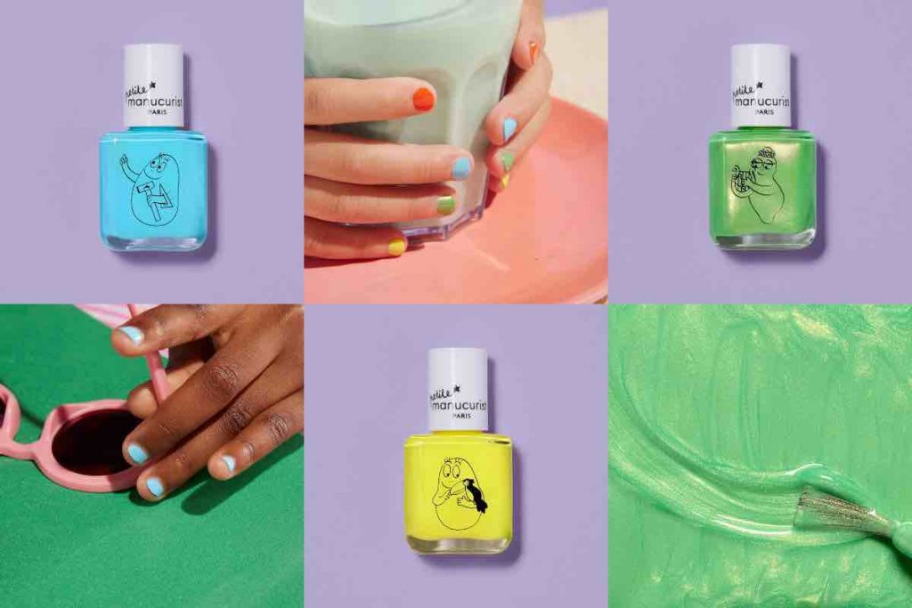 Petite Manucurist X Barbapapa Vernis Enfant bleu vert jaune