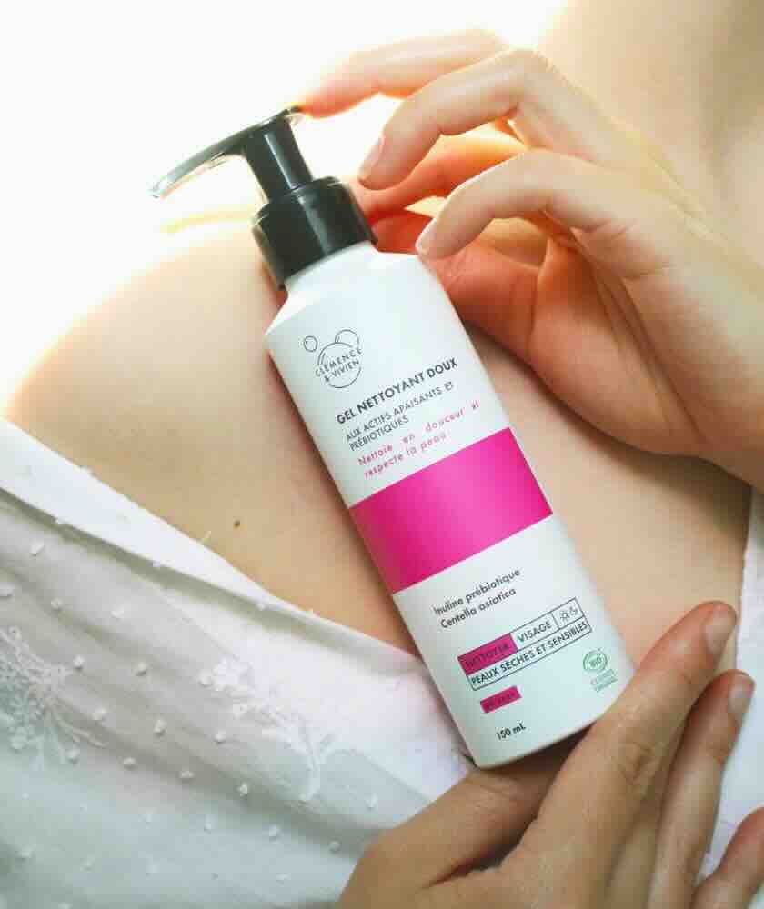 Gel Nettoyant Doux bio CLÉMENCE & VIVIEN – soin visage naturel et bio l’Officina Paris