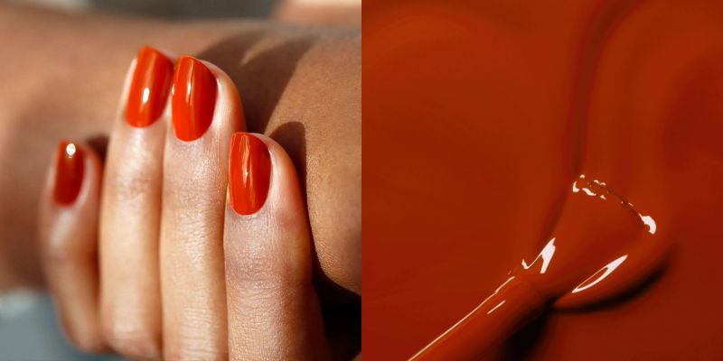 Vernis à ongles Indian Summer Manucurist – rouge terracotta lumineux, parfait pour l’automne