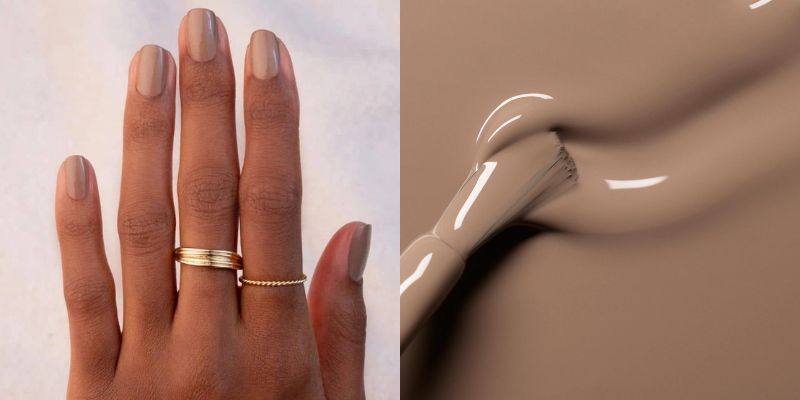 Vernis à ongles Orme Manucurist – marron clair doux et réconfortant, idéal pour un look automnal élégant.