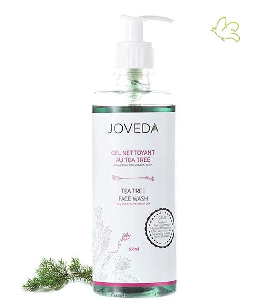 Gel Nettoyant au Tea Tree peau grise scénique imperfections Joveda cosmétiques ayurvediques
