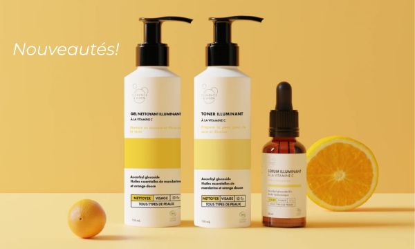 Routine illuminante à la vitamine C - teint terne Clémence & Vivien cosmétique bio made in France l'Officina Paris