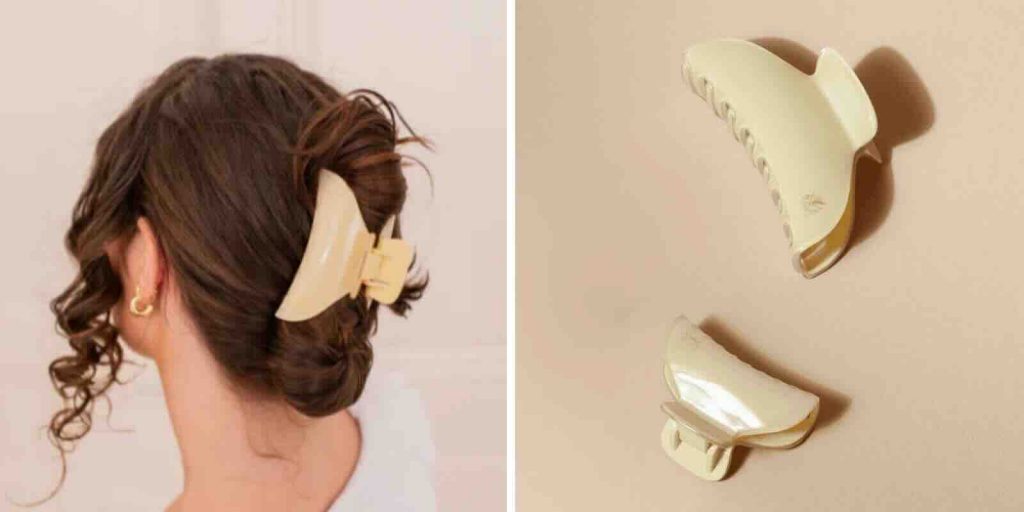 Comment prendre soin de ses cheveux naturellement en été - Grande Pince à cheveux Ivoire BACHCA coiffure été boutique en ligne l'Officina Paris