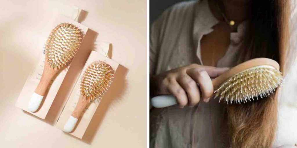 Brosse en bois Démêlage Sanglier & Nylon BACHCA boutique en ligne l'Officina Paris - Comment prendre soin de ses cheveux naturellement en été