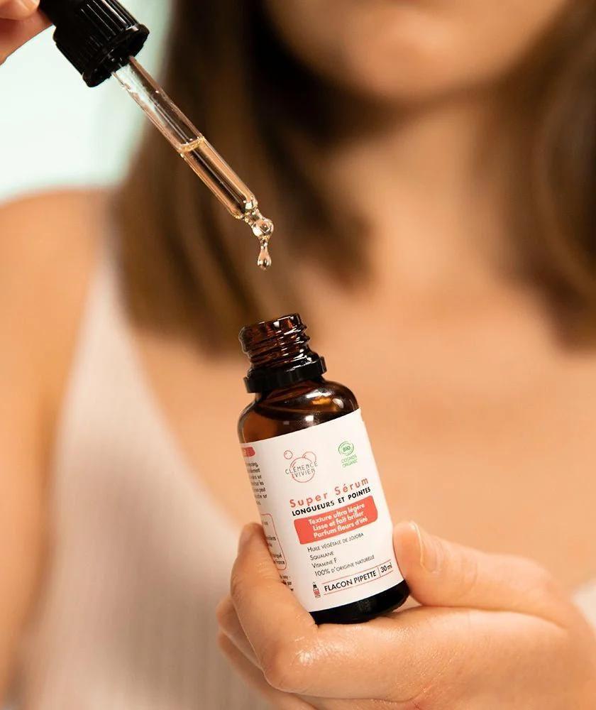 Comment prendre soin de ses cheveux naturellement en été - Super Sérum Cheveux bio Longueurs et Pointes CLÉMENCE & VIVIEN cosmétiques naturels l'Officina Paris boutique en ligne