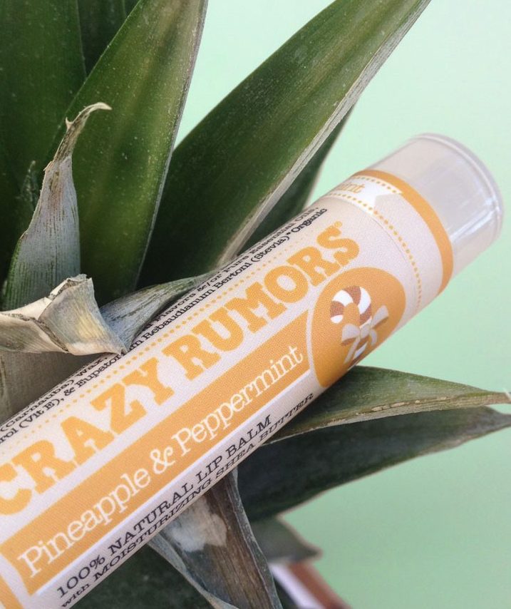 Baume à lèvres Ananas & Menthe Poivrée – CRAZY RUMORS, soin naturel et gourmand, L’Officina Paris