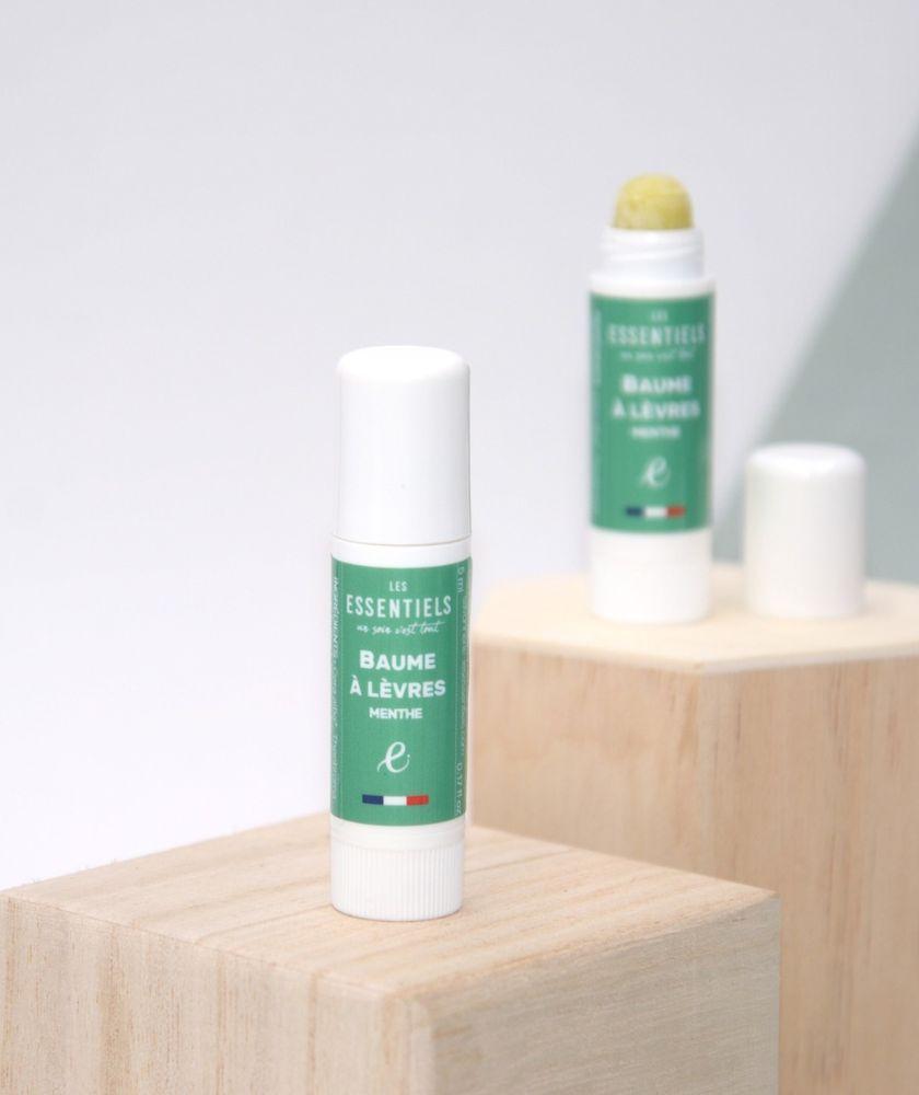 Baume à Lèvres naturel Menthe Poivrée - LES ESSENTIELS - 100% naturel, certifié bio, made in France