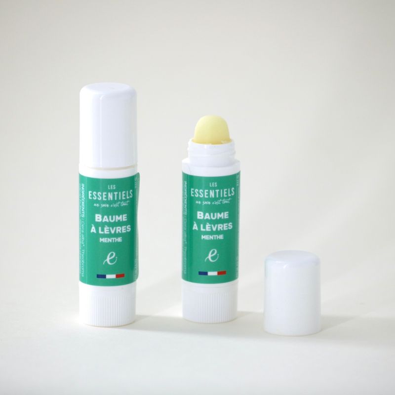 baume à lèvres bio Menthe Poivrée Les Essentiels - 100% naturel, made in France, certifié Cosmos Organic - l'Officina Paris