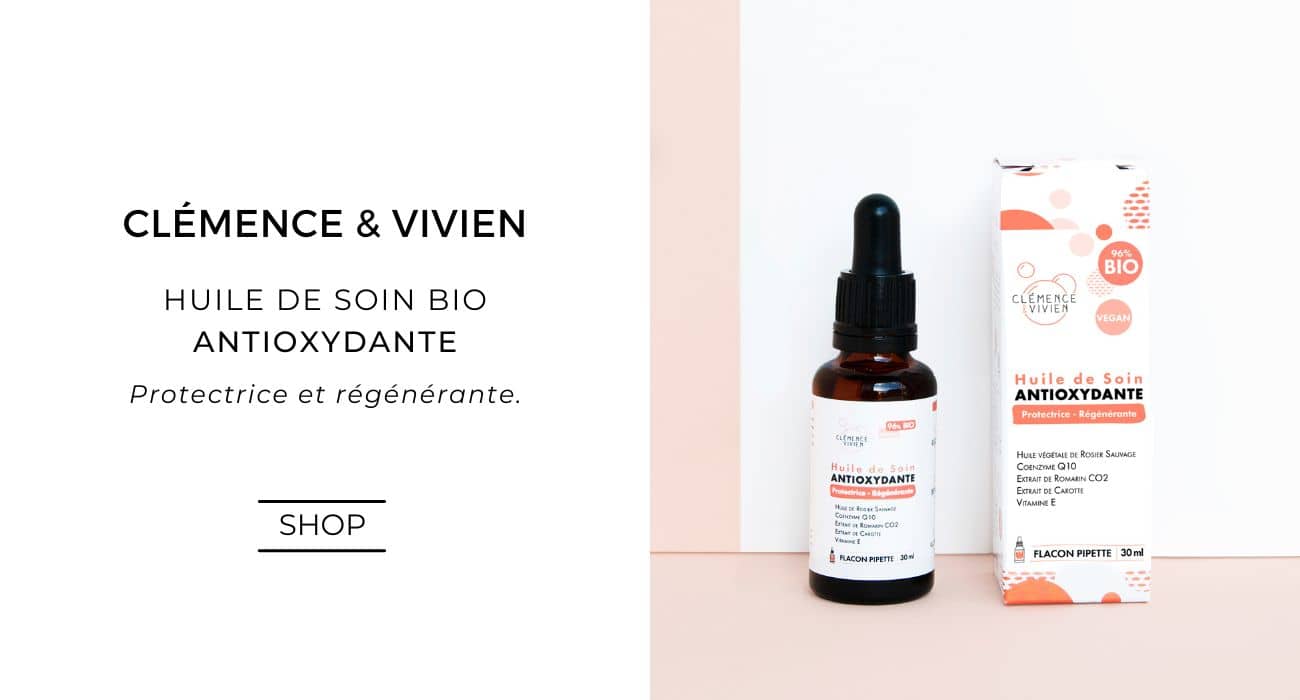 Clemence & Vivien Huile de Soin Visage bio Antioxydante Peau mature boutique en ligne l'Officina Paris