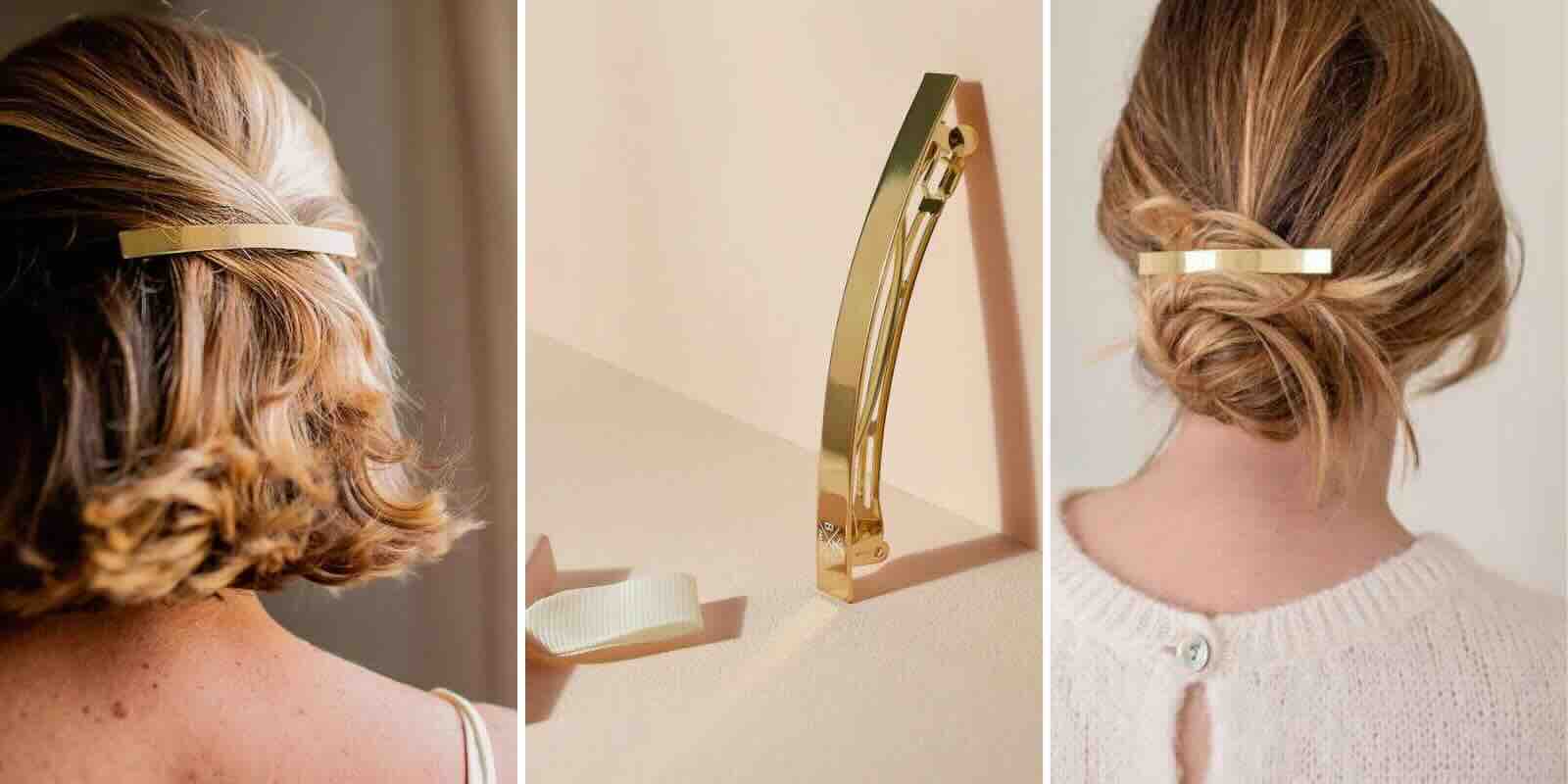 Premier Stage Paris Gold Hair Clip Golden Opalescent Hair Clip and Diamanté Bobby Pin Set  main image 4