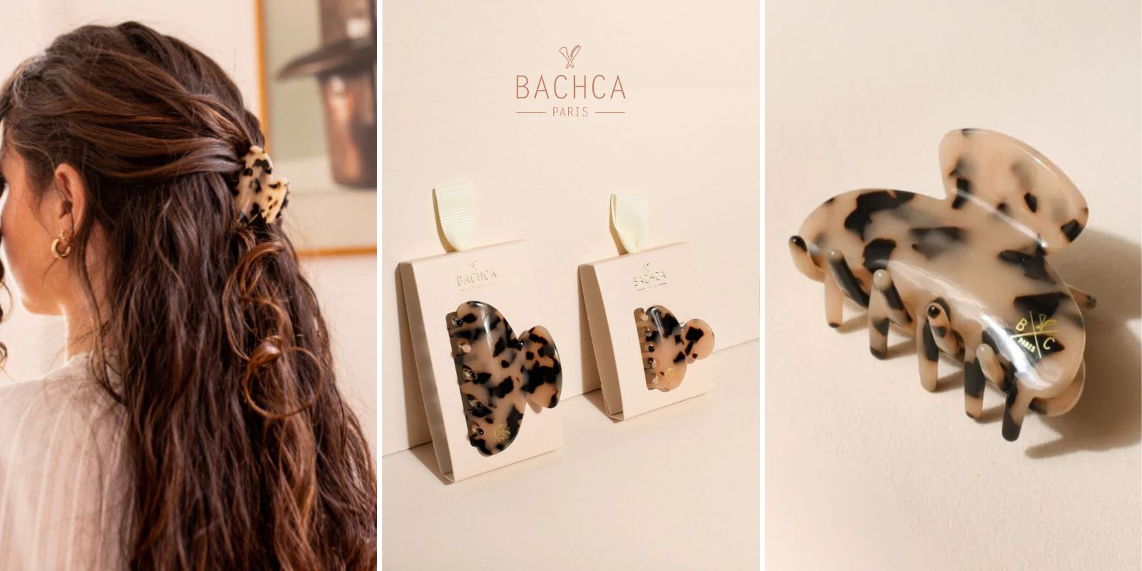 Französische Haarklammer Mit 3 Zähnen – Schildkröten-Design, Made In France