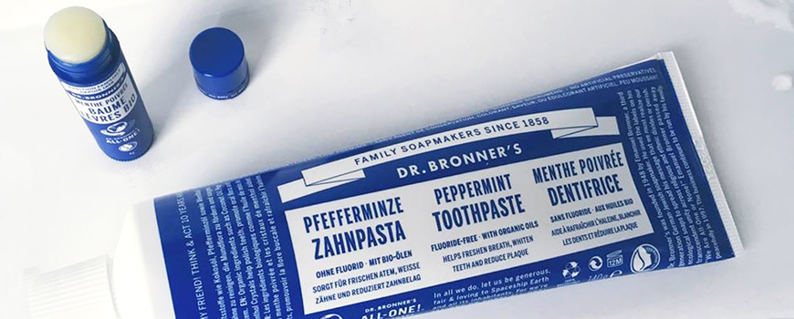 Dr Bronner's magic soaps organic toothpaste natural vegan certified peppermint