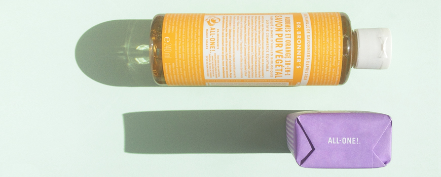 Dr. Bronner's magic soaps Organic liquid soap certified USA natural green cosmetics vegan fair-trade