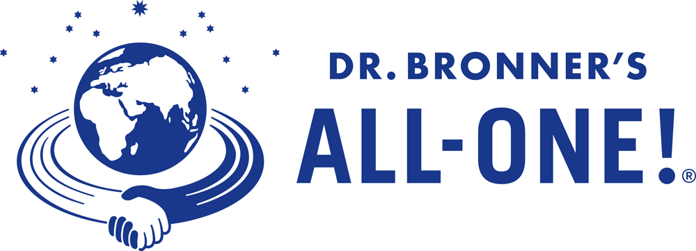 Logo Dr. Bronner's All One savon bio naturel cosmétique gel douche équitable recyclé vegan green beauté acheter commander en ligne