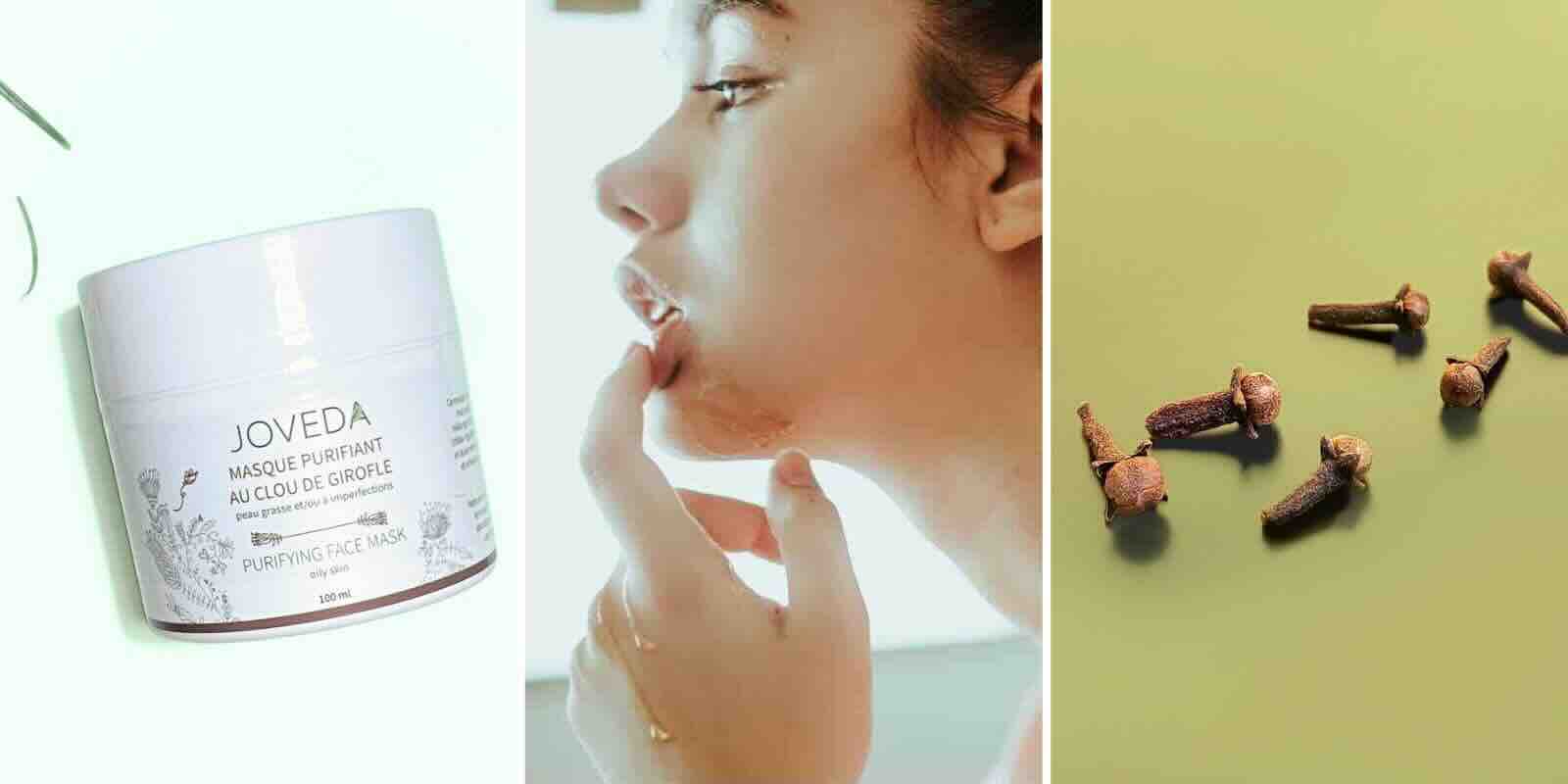 Reinigende Gesichtsmaske mit Gewürznelke JOVEDA Ayurvedische Hautpflege - hautklärend, fettige und zu Akne neigende Haut - zertifizierte Naturkosmetik