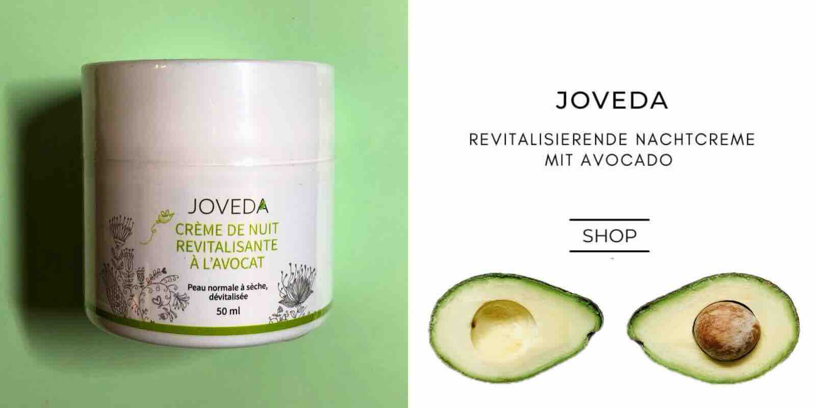 Joveda Naturkosmetik Ayurveda Nachtcreme mit Avocado zertifizierte Hautpflege