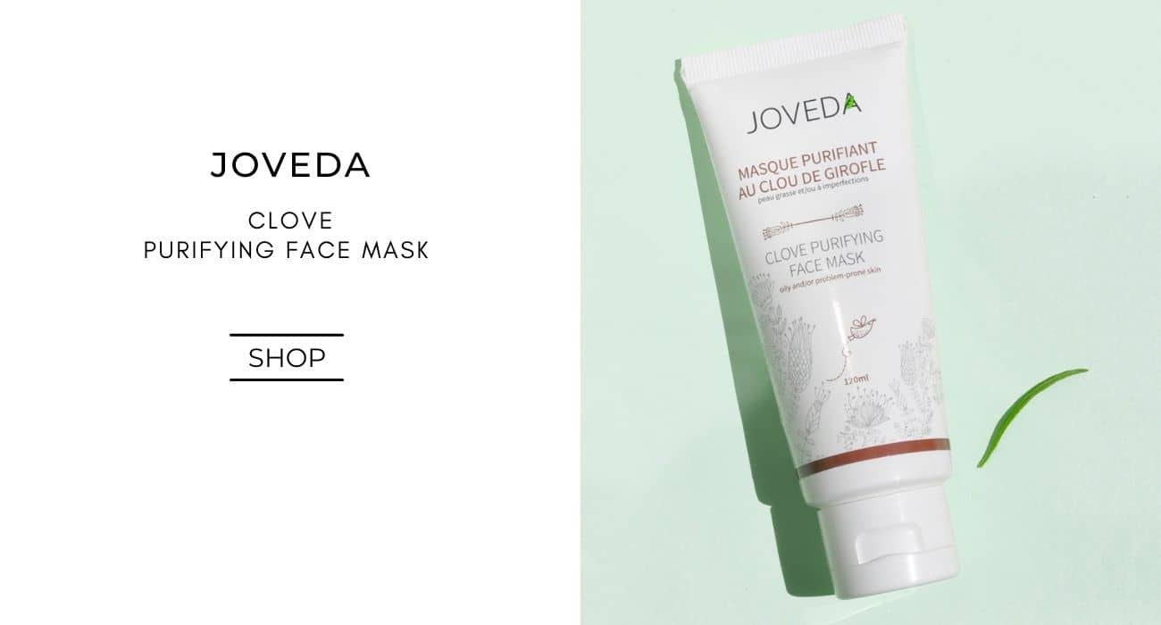 Joveda ayurvedic skincare Clove puifying mask acne oily skin natural cosmetics