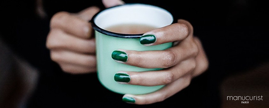 Manucurist Paris nail polish UV Green beauty natural nail care made in France vegan